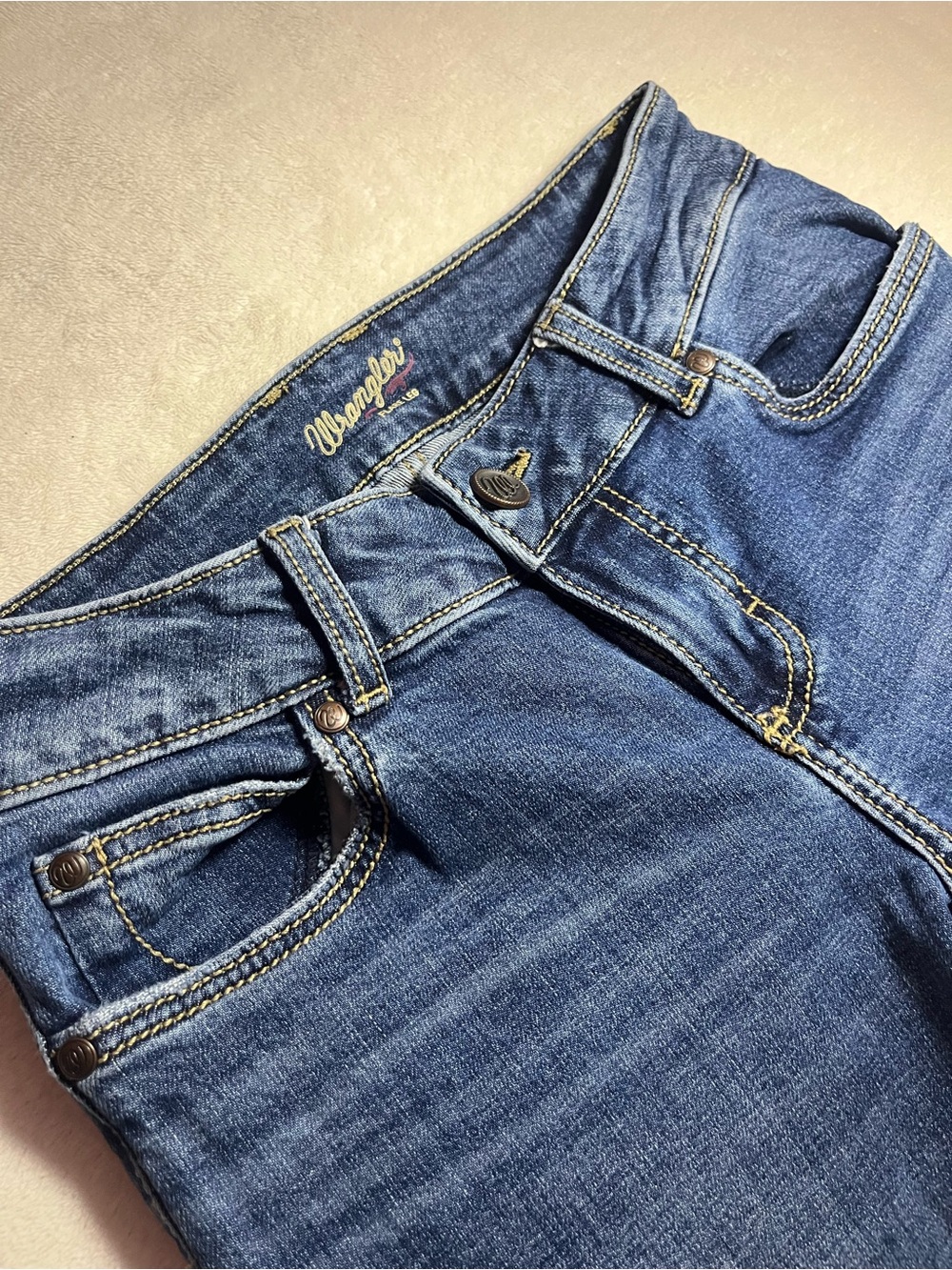 Wrangler Women's Dark Blue Flare Jeans - Picture 4 of 4